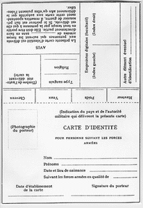 Carte d'identit&eacute;